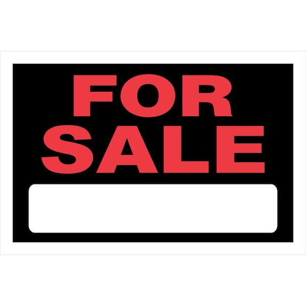 Hillman English Black For Sale Sign 8 in. H X 12 in. W, PK6 839928 - main